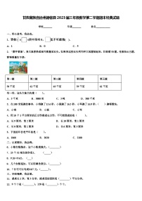 甘孜藏族自治州德格县2023届三年级数学第二学期期末经典试题含解析