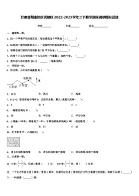 甘肃省陇南地区武都区2022-2023学年三下数学期末调研模拟试题含解析