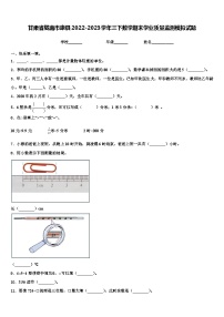 甘肃省陇南市康县2022-2023学年三下数学期末学业质量监测模拟试题含解析