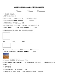 福建南平市建阳区2023届三下数学期末联考试题含解析