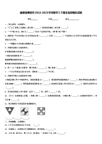 福建省莆田市2022-2023学年数学三下期末监测模拟试题含解析