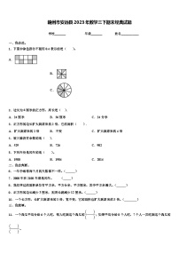 赣州市安远县2023年数学三下期末经典试题含解析