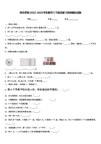 阿合奇县2022-2023学年数学三下期末复习检测模拟试题含解析