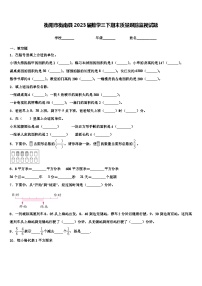 衡阳市衡南县2023届数学三下期末质量跟踪监视试题含解析