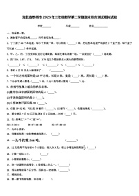 湖北省鄂州市2023年三年级数学第二学期期末综合测试模拟试题含解析