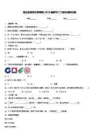 湖北省黄冈市黄梅县2023届数学三下期末调研试题含解析