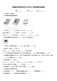 贵州省毕节地区毕节市2023年三下数学期末检测试题含解析