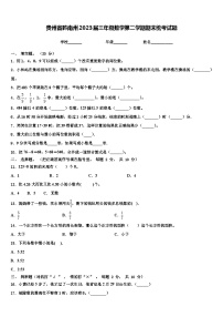 贵州省黔南州2023届三年级数学第二学期期末统考试题含解析