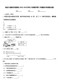 黑龙江省黑河市爱辉区2022-2023学年三年级数学第二学期期末考试模拟试题含解析