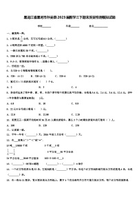 黑龙江省黑河市孙吴县2023届数学三下期末质量检测模拟试题含解析