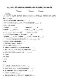 2022-2023学年安徽省六安市霍邱县宏志实验学校数学四下期末考试试题含解析