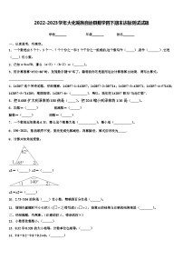 2022-2023学年大化瑶族自治县数学四下期末达标测试试题含解析