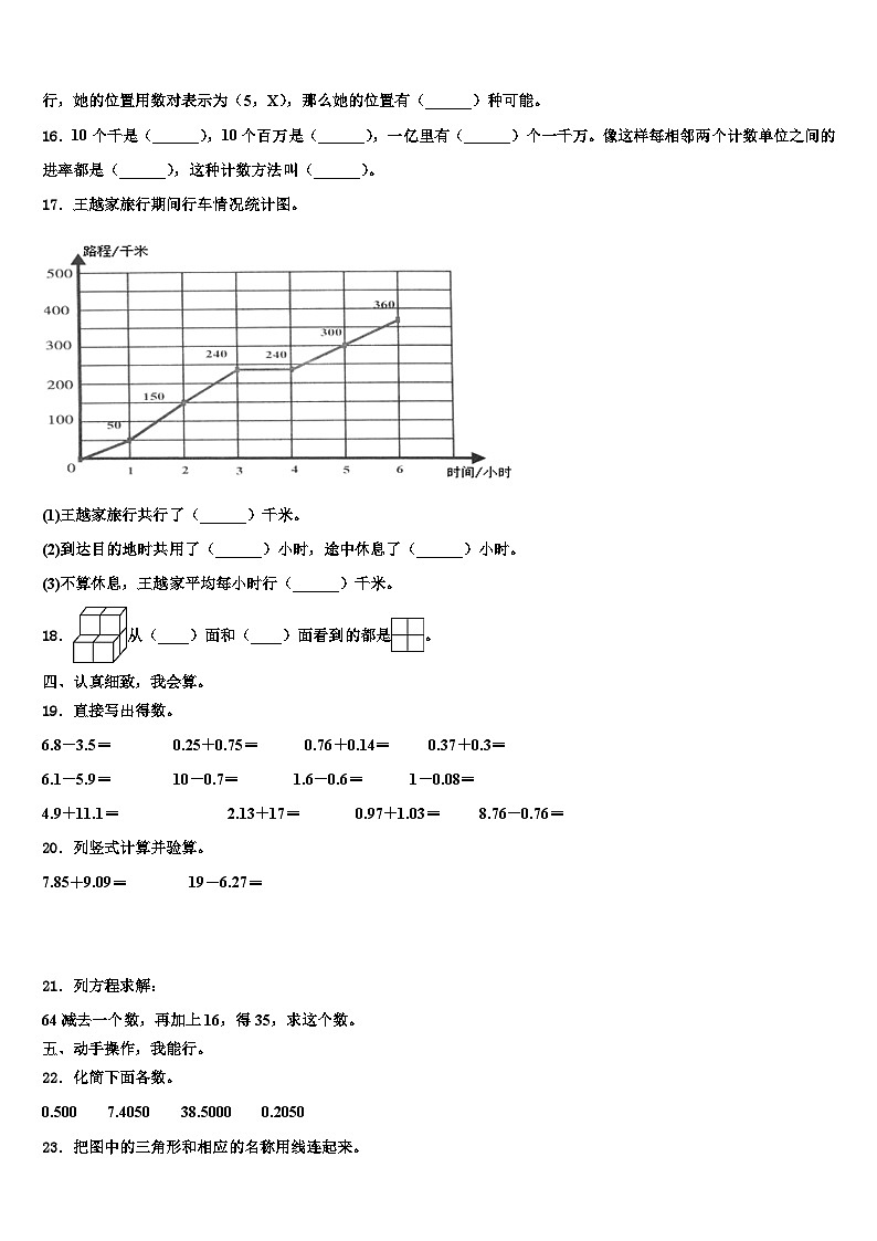 2022-2023学年天津市和平区数学四下期末复习检测模拟试题含解析02