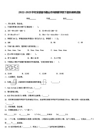 2022-2023学年安徽省马鞍山市和县数学四下期末调研试题含解析