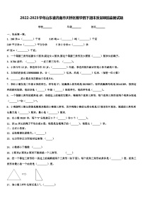 2022-2023学年山东省济南市天桥区数学四下期末质量跟踪监视试题含解析