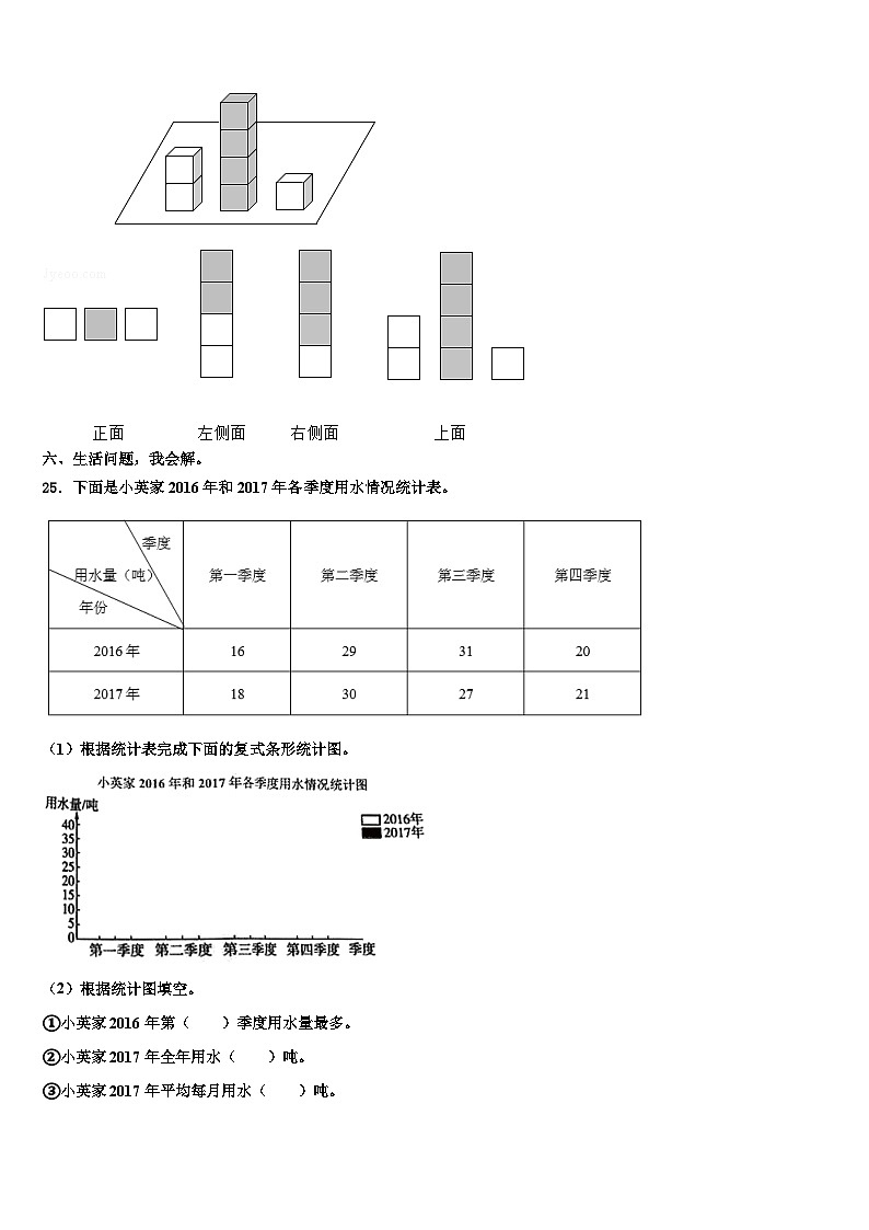 2022-2023学年延边朝鲜族自治州图们市数学四下期末复习检测试题含解析第3页