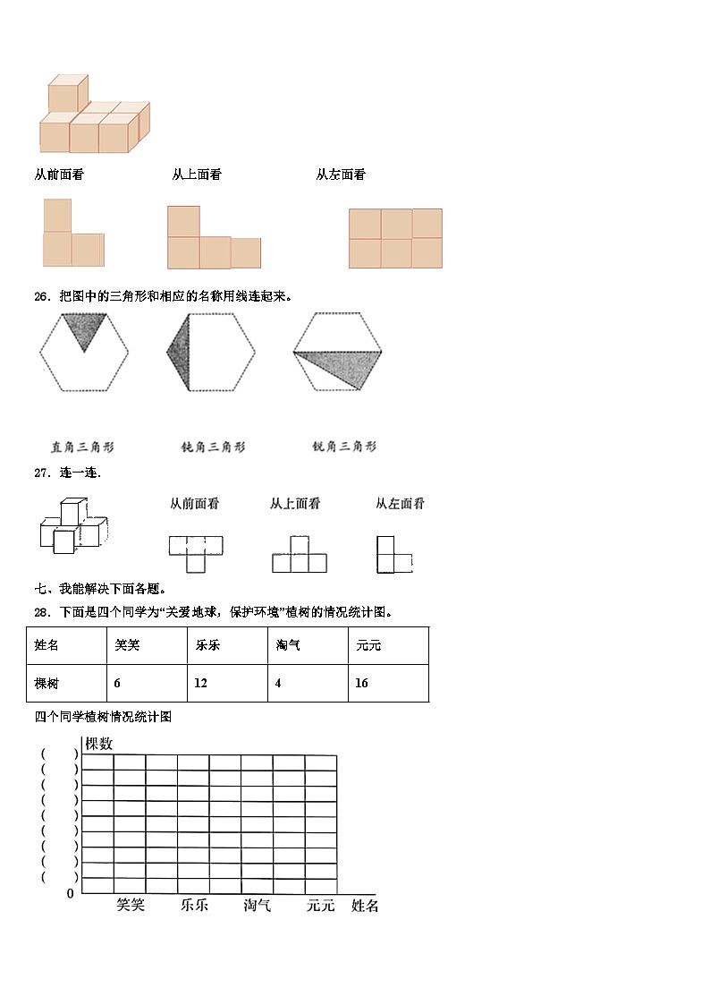 2022-2023学年怀化市麻阳苗族自治县数学四下期末考试模拟试题含解析第3页