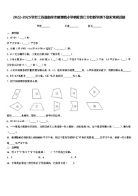 2022-2023学年江苏省南京市琅琊路小学明发滨江分校数学四下期末预测试题含解析