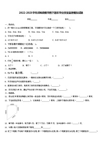 2022-2023学年武鸣县数学四下期末学业质量监测模拟试题含解析