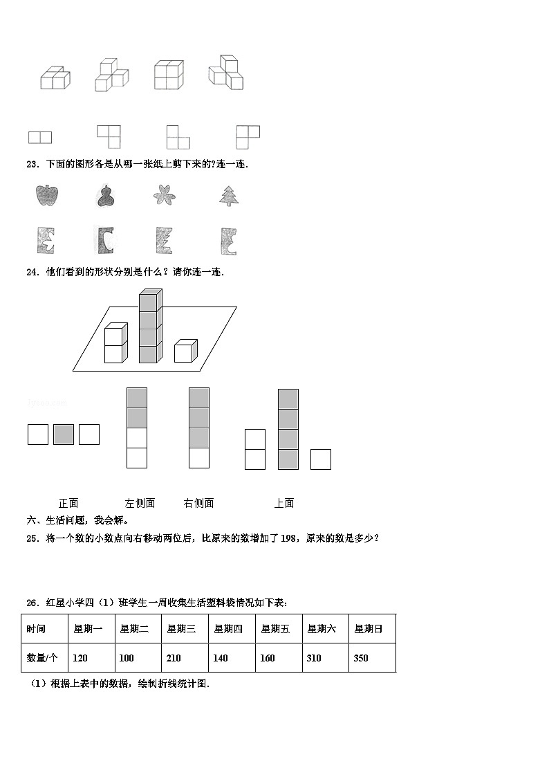 2022-2023学年河北省保定市高碑店市数学四下期末复习检测试题含解析03