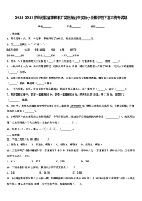 2022-2023学年河北省邯郸市开发区爆台寺实验小学数学四下期末统考试题含解析