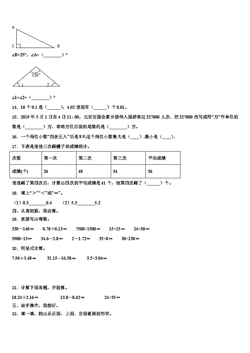 2022-2023学年泸州市合江县数学四下期末达标检测试题含解析第2页