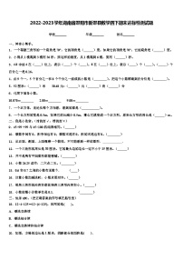 2022-2023学年湖南省邵阳市新邵县数学四下期末达标检测试题含解析