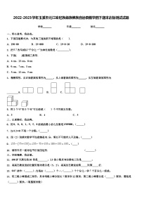 2022-2023学年玉溪市元江哈尼族彝族傣族自治县数学四下期末达标测试试题含解析