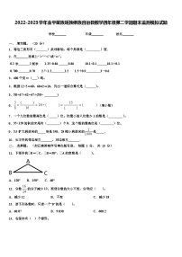 2022-2023学年金平苗族瑶族傣族自治县数学四年级第二学期期末监测模拟试题含解析