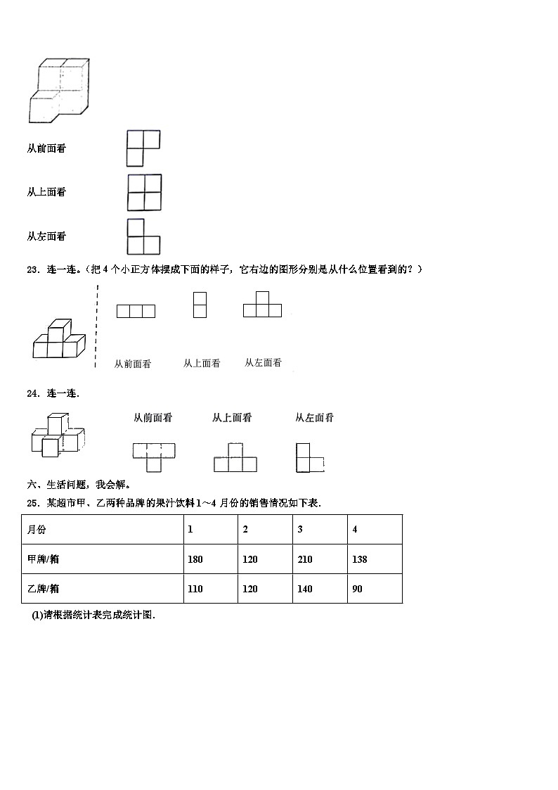 2022-2023学年湖南省郴州市永兴县数学四年级第二学期期末学业水平测试模拟试题含解析第3页
