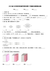 2023届三亚市西沙群岛数学四年级第二学期期末调研模拟试题含解析