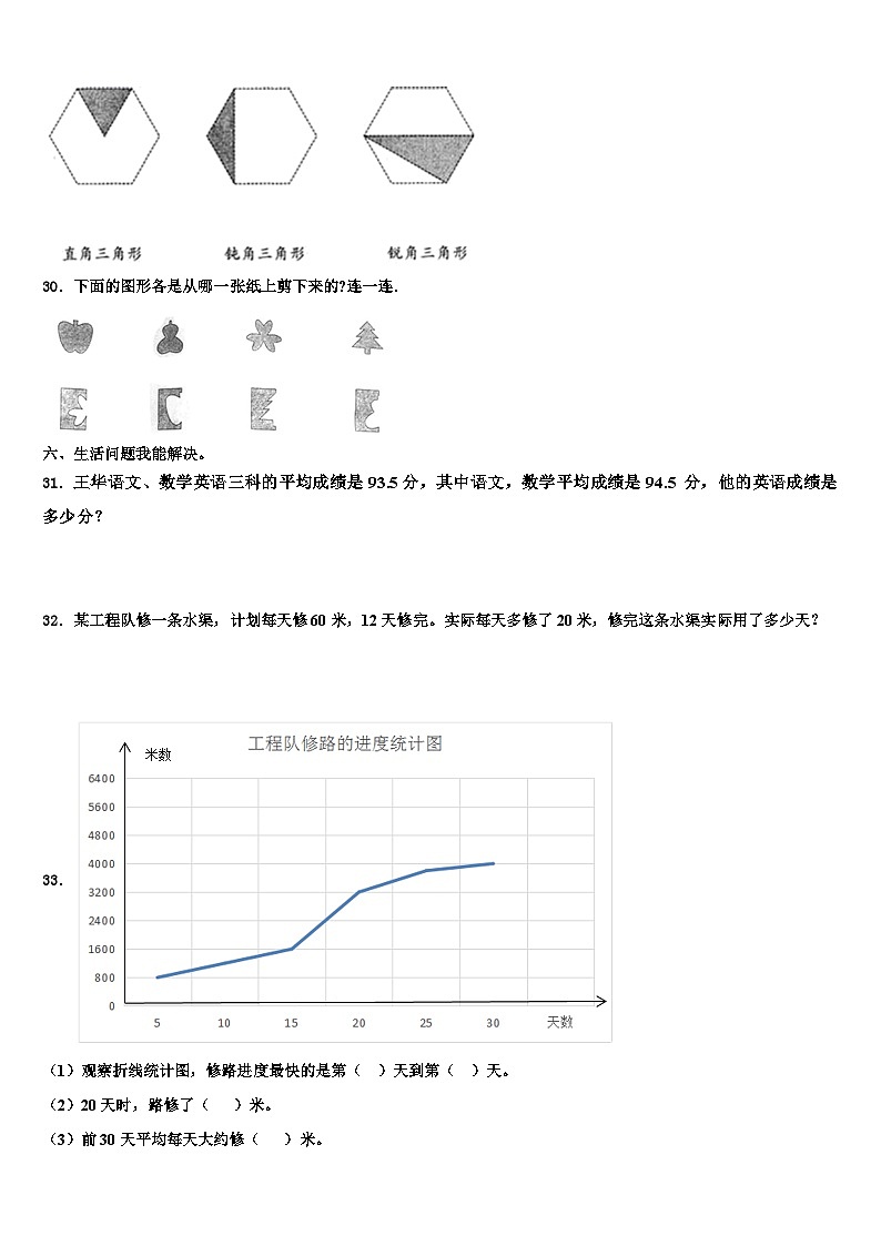 2023届兴宁市四年级数学第二学期期末考试模拟试题含解析03