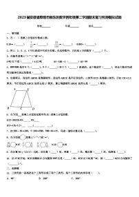 2023届安徽省阜阳市颍东区数学四年级第二学期期末复习检测模拟试题含解析