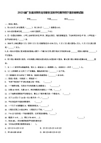 2023届广东省深圳市龙华新区实验学校数学四下期末调研试题含解析