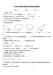 2023届广西来宾市数学四下期末质量检测试题含解析