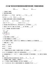 2023届广西壮族河池市都安瑶族自治县数学四年级第二学期期末调研试题含解析