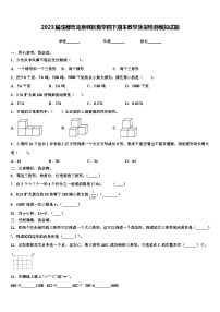 2023届成都市龙泉驿区数学四下期末教学质量检测模拟试题含解析