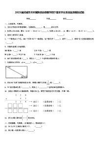 2023届武威市天祝藏族自治县数学四下期末学业质量监测模拟试题含解析