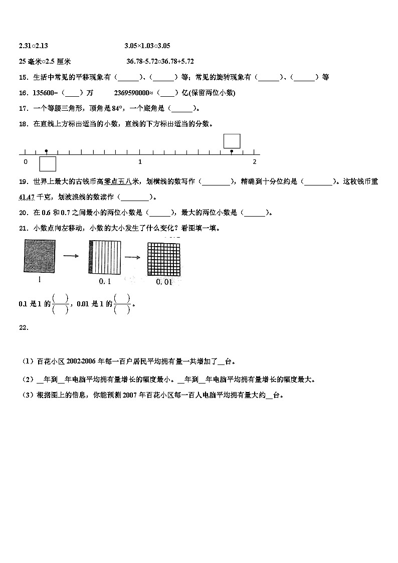 2023届江苏省无锡市南长区数学四年级第二学期期末监测试题含解析02