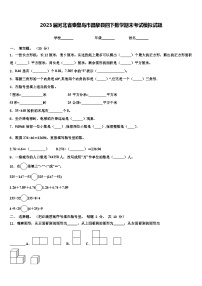 2023届河北省秦皇岛市昌黎县四下数学期末考试模拟试题含解析