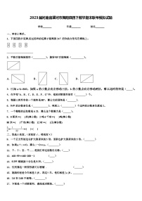 2023届河南省漯河市舞阳县四下数学期末联考模拟试题含解析