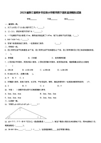 2023届浙江省桐乡市实验小学数学四下期末监测模拟试题含解析