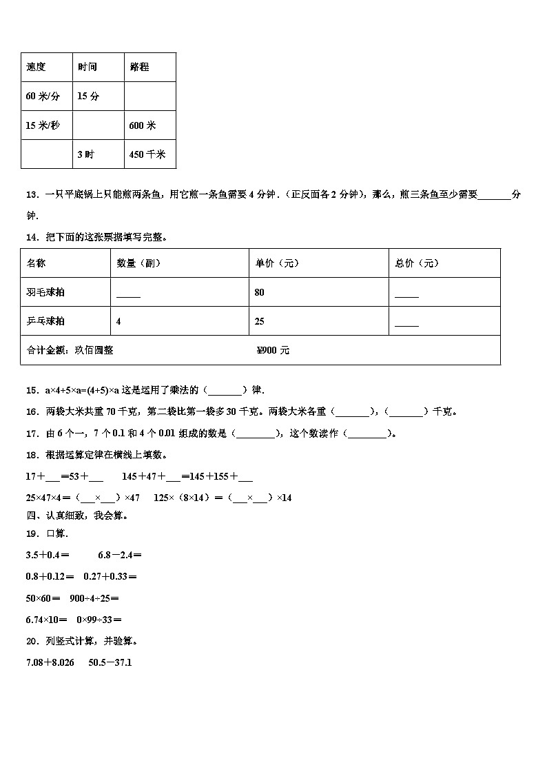 2023届湖北省襄樊市数学四年级第二学期期末联考试题含解析第2页