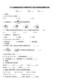 2023届湖南省常德市汉寿县数学四下期末质量跟踪监视模拟试题含解析