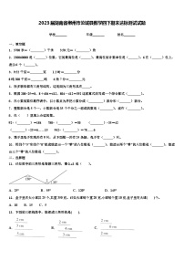 2023届湖南省郴州市汝城县数学四下期末达标测试试题含解析