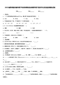 2023届贵州省安顺市镇宁布依族苗族自治县数学四下期末学业质量监测模拟试题含解析