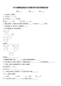 2023届西藏山南地区乃东县数学四下期末经典模拟试题含解析