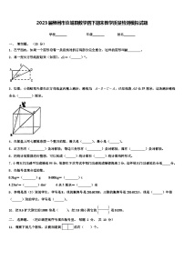 2023届郴州市汝城县数学四下期末教学质量检测模拟试题含解析