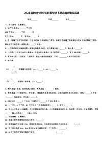 2023届铜陵市狮子山区数学四下期末调研模拟试题含解析