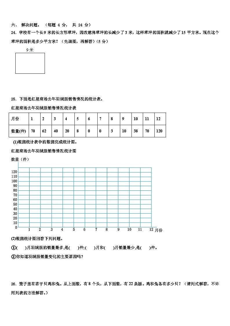 2023届邢台市桥西区数学四年级第二学期期末达标检测试题含解析第3页
